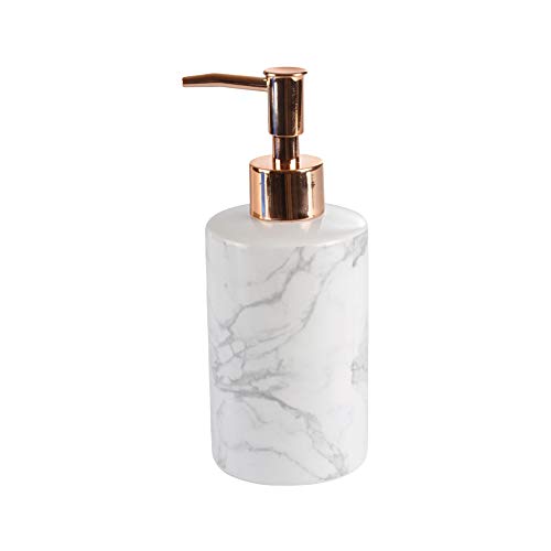 douceur d'int??rieur, Soap Dispenser (Diameter 7 x 18 cm) Marble, Ceramic Printed