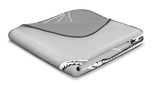 Biederlack Chill Time Trend Blanket Throw, Cotton Blend, Goal, 150 x 200 cm