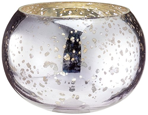Insideretail 24-Piece Antique Pumpkin Mercury Glass Wedding Tea-Light Holders, Lilac, 7 x 7 x 7 cm