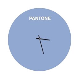 Homemania Sunrise Round Wall Clock for Living Room, Kitchen, Office, Blue, White, Metal, 40 x 0.15 x 40 cm, Dimension du Produit: L40xP0,15xA40 cm, 1,5 kg