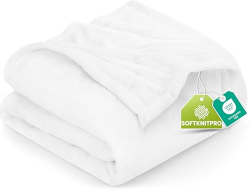 Utopia Bedding King Fleece Blanket 259x228cm 300GSM – Extra Large Soft Fluffy Versatile Luxury Decorative Throws For Sofa, Bed & Settees – Warm Breathable Cosy Gift For Men & Women, White