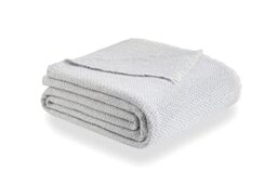 Todocama - Extra Soft Cotton Blanket, Four Seasons, Multipurpose Sofa Bedspread, Plaid for Bed, Foulard Blanket, Bed Cover, Sofa Cover. PRCMAMSGRCL120X180, (120 x 180 cm, Light Grey)