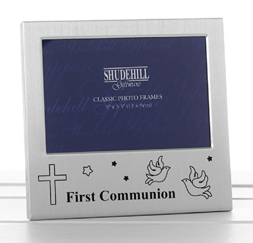 "5"" x 3"" First Holy Communion Photo Frame Occasion Present 73496, Silver"
