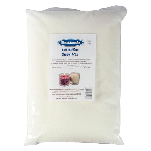 Mouldmaster Snow Candle Wax Granules Self Melting Wax 2Kg, White