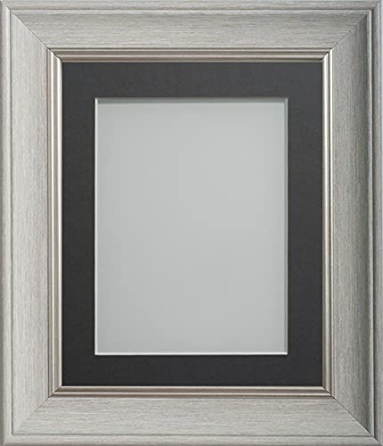 Frame Company Drummond Range Pale Grey 9x7 inch Picture Photo Frame with Grey Mount for Image 8x6 inch * Choice of Sizes* Fitted with Real Glass