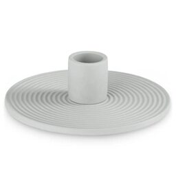 AmeliaHome Morab Ceramic Candle Holder 12 x 3.5 cm Grey