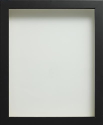 Frame Company Connolly Range Black Wooden Picture Photo Frame, 12x10 inch *Choice of Sizes* Fitted with Real Glass