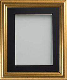 Frame Company Eldridge Gold A3 Frame, Black V-Groove Mount for A4