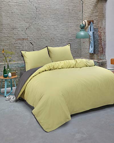 BLCKOUT California Duvet Covers Yellow, Cotton, 200 x 200/220 cm