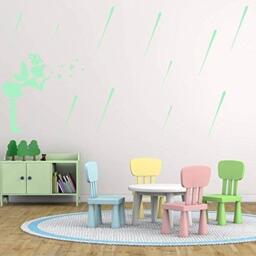 WALPLUS Meteor Glowing Sticker Plus Wall Stickers, Vinyl, Multi-Colour, 126 x 95 x 3 cm