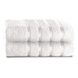 GC GAVENO CAVAILIA Fade Resistant Luxury Towels, Extra Absorbent 100% Ringspun Egyptian Cotton 500 GSM Bathroom Set, White, 2PK Bath Sheet 554752