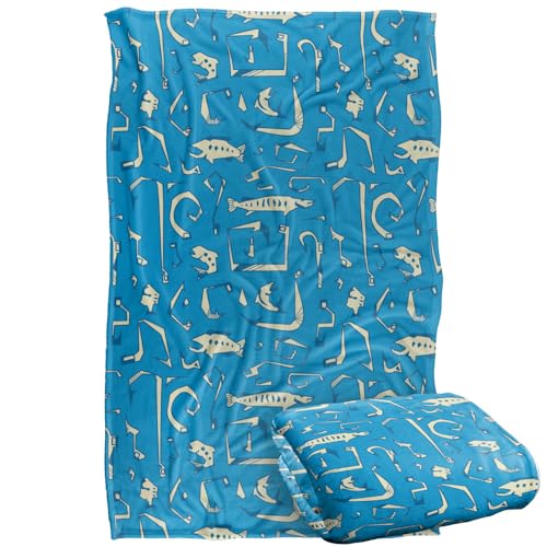 Jq Licensing - Jl-Jp Fishing Hooks Silky Touch Super Soft Throw Blanket 91 x 147 Cm
