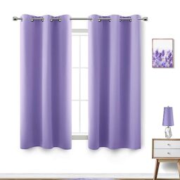 KOUFALL Purple Blackout Curtains for Living Room 42 by 54 Inches Long