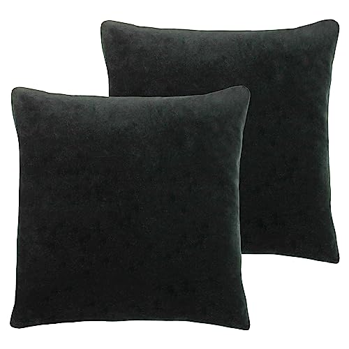furn. Solo Feather Filled Cushions Twin Pack, Black, 45 x 45cm