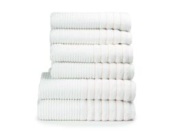 6-Pack Bathroom Hand Towels - Premium Egyptian Cotton, 650 GSM - Extra Soft, Quick-Dry & Absorbent Washable Towels - Luxury Face & Hand Towels for Home, Gym & Spa (50x80 cm) - White