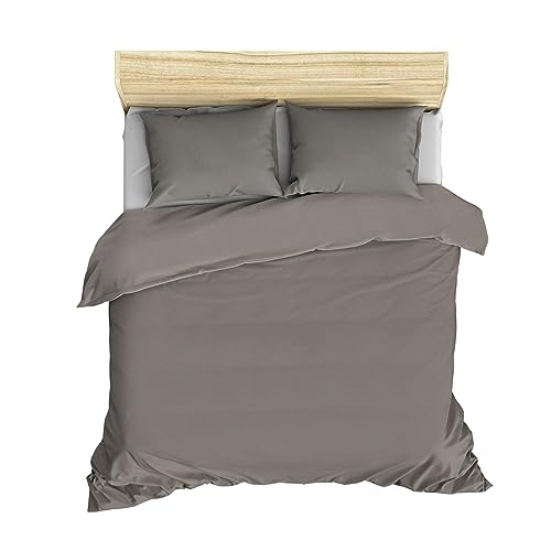 WELL HOME MOBILIARIO & DECORACIÓN Duvet Cover Set + 2 Pillowcases 240 x 220 Dark Grey