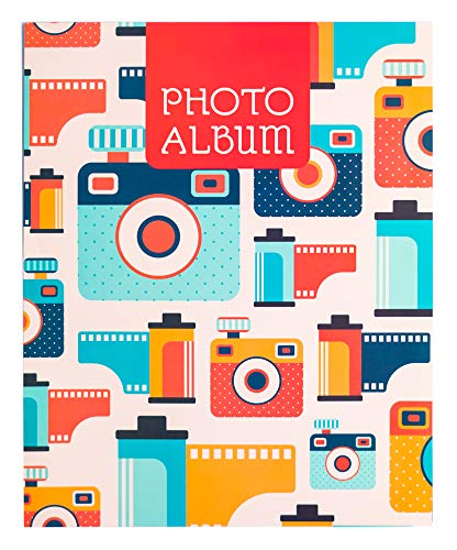 Grupo Erik Photo Album 7x5 - Vintage Camera, Soft Cover 13x20 cm 48 Pockets - Photo Albums, Memory Book - Cute Gifts under 5 Pounds, Cheap Gifts for Women & for Men, 5 Pound Items, Travel Gift Ideas