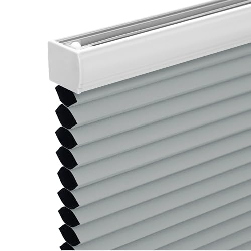 "Changshade Cordless Cellular Shades,Blackout Honeycomb Shades for Windows,Pull Down Pleated Blinds,Easy to Install for Indoor Windows and French Doors,Grey(Blackout),20"" w x 50"" h"