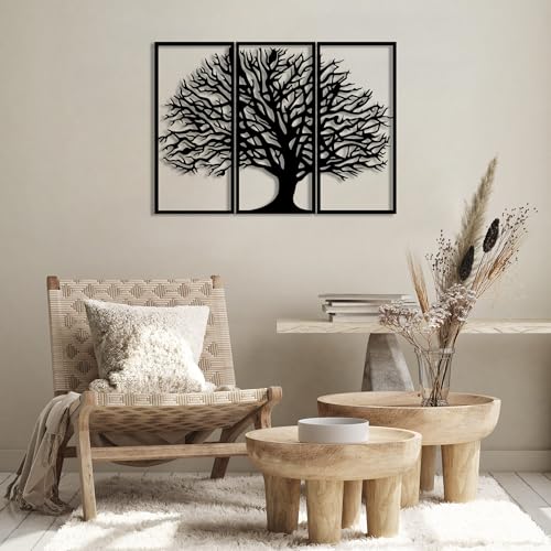 Stylish Black Decorative Metal Wall Accessory, 69 x 98 cm, 100% Metal, 1.5 mm Thickness, Perfect for Modern Home Decor & Unique Wall Art