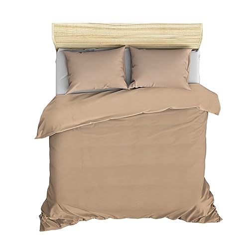 WELL HOME MOBILIARIO & DECORACIÓN Duvet Cover Set + 2 Pillowcases 240 x 220 cm Beige