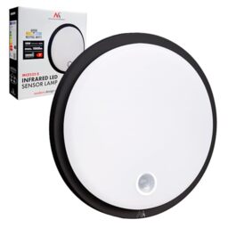 Maclean MCE525 B 10W LED Ceiling Light with PIR Motion Sensor IP65 1000LM Neutral White Light 4000K Indoor Outdoor Black