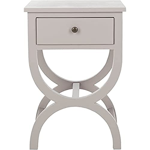 SAFAVIEH Contemporary Accent Table with Wooden Storage Drawer, in Black, 38 X 46 X 67.94