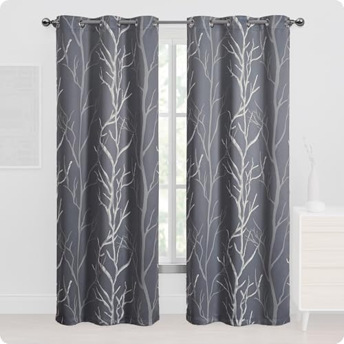 "VCNY Home - Curtain Panels, Window Treatment with Grommet Top, Elegant Home Decor (Kingdom Grey, 40"" x 84"")"