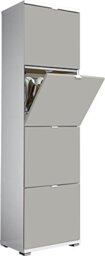 Kit 5 Pieces Germania Colorado 8730-84 Shoe Rack in White/Sand, 174 x 53 x 30 cm (LxHxW)