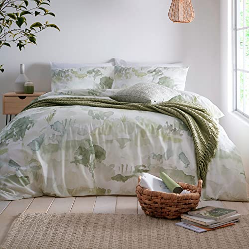 Appletree Loft - Edale - 100% Cotton Duvet Cover Set - Single Bed Size in Green
