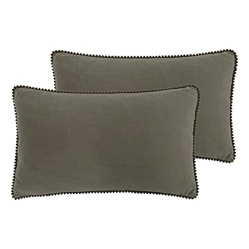 furn. Cosmo Twin Pack Polyester Filled Cushions, Grey, 30 x 50cm