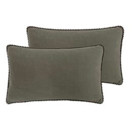 furn. Cosmo Twin Pack Polyester Filled Cushions, Grey, 30 x 50cm