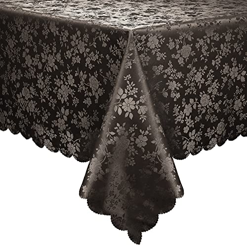 "Smiry Rectangle Table Cloth, Waterproof Heavy Duty Vinyl Tablecloth, Wipeable Washable Table Cover for Kitchen and Dining Room (Coffee, 70"" X 108"")"