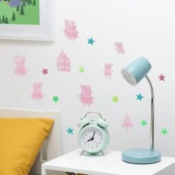 Peppa Pig Glow in the Dark Wall Decals - Officially Licensed - 200 Glow Stars Included ??? Peppa Characters And Shapes ??? Fun Bedroom D??cor For Toddlers