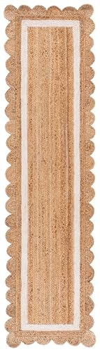 Safavieh Natural Fiber Rug for Living Room, Dining Room, Bedroom - Natural Fiber Collection, Short Pile, in Natural and Ivory, 80 X 120 cm