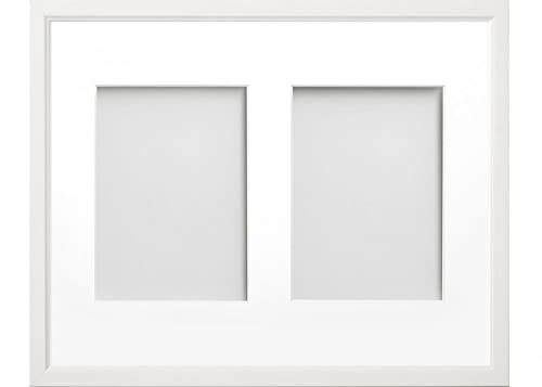 Frame Company Drayton Multi Aperture Photo Frame, White, 14x11 for 7x5 inch (x2)