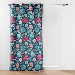 Douceur d'Intérieur, Curtain with eyelets (140 x 260 cm) Winteria Blue, Printed Polyester