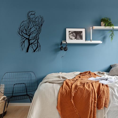 Stylish Black Decorative Metal Wall Accessory, 37 x 58 cm, 100% Metal, 1.2 mm Thickness, Perfect for Modern Home Decor and Unique Wall Art