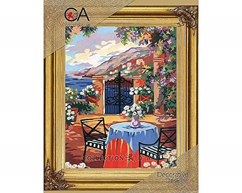 Collection D'Art Tapestry Kit Scenic View, 100% Cotton, Multi-Colour, 38 x 25 x 0.5 cm