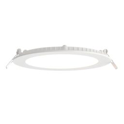 SIRIODISC 12W LED Round Recessed Ceiling Flat Panel Down Light Ultra Slim Lamp in Cool White 4000K for Commercial Lighting Office Corridors