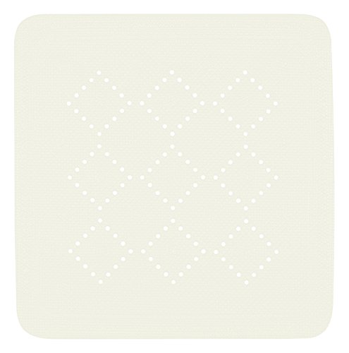 Spirella Shower Mat Bath Mat Antibacterial Non-Slip with Suction Cups Greenland White Approx. 55 x 55 cm