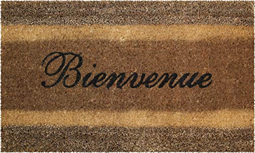 ID 457522 Mat Matte Triple Door Mat Coconut Fibre Beige 75 x 45 x 2.2 cm
