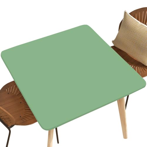"NYRTHUS Fitted Elastic Tablecloths for Square Table 60""x60"", Wipeable Table Covers for Indoor Outdoor Events Holidays Decor"