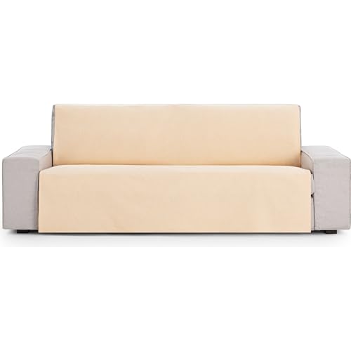 ECOMMERC3 - Multi-purpose Reversible Half Panama Foulard Size 260 x 270 cm Sofa and Bed Cover ??? Foulard Fabric Breathable and Soft to the Touch Mustard Colour Versatile Protection for Sofas and Beds