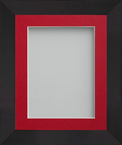 Frame Company Carlton Range 8X6-Inch Black Picture Photo Frame with Red Mount For Image Size 5X3-Inch