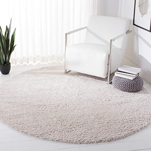 Safavieh Shag Rug for Living Room, Dining Room, Bedroom - August Shag Collection, Short Pile, in Beige, 122 X 122 cm