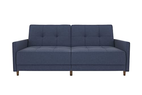 DHP Furniture Andora Sprung Seat Sofabed Linen Navy Blue