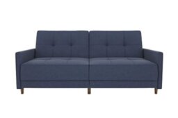 DHP Furniture Andora Sprung Seat Sofabed Linen Navy Blue