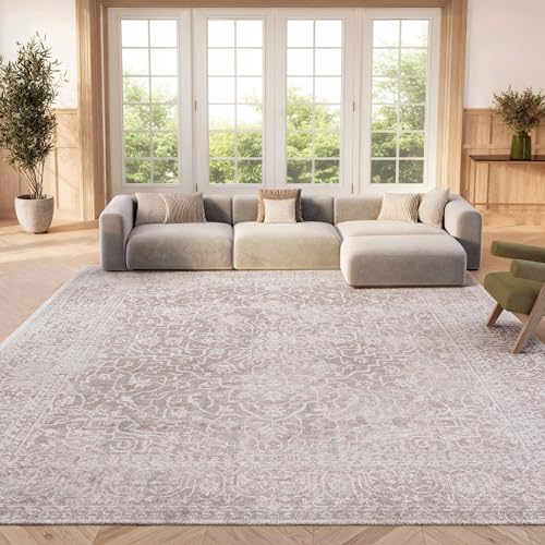 SAFAVIEH Contemporary Rug for Living Room, Dining Room, Bedroom - Reflection Collection, Short Pile, in Beige and Cream, 240 X 300 cm