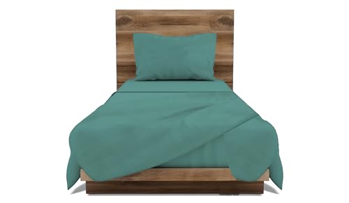 GEMITEX Bed Set Made in Italy in 100% Cotton, Plain Colour, Single, Cotton Line, Brass Colour, with Anti-Pilling and Hypoallergenic Treatment