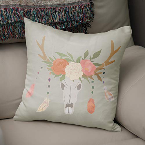 Bonamaison, Decorative Cushion Cover - 50% Cotton 50% Polyester - 43x43cm - Designed and Manufactured in Turkey